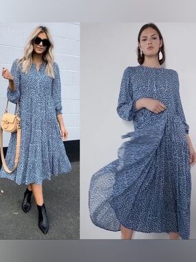 Zara flowy midi dress